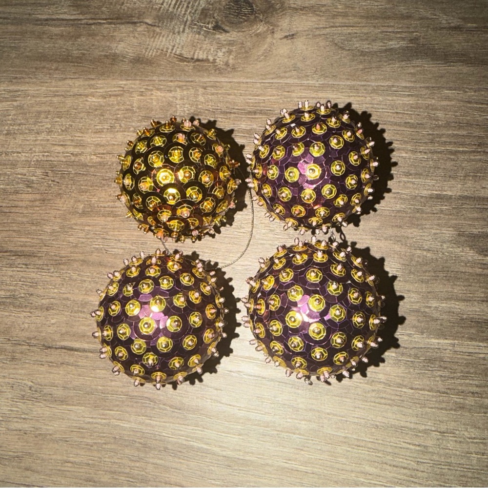 Sequin beaded ornaments